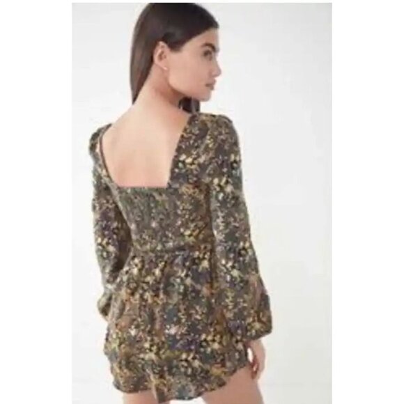 Urban Outfitters Boho Floral Long Sleeved Romper S - Picture 2 of 6